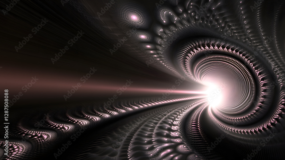 Poster computer generated image of abstract shapes and patterns in vibrant colors