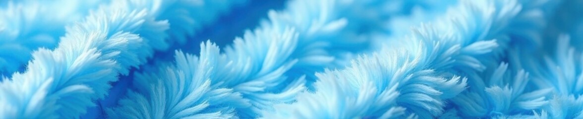 Close-up, fluffy blue and white blanket detail , still life, fabric