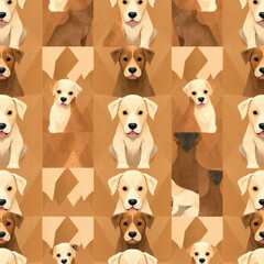 seamless background with dogs