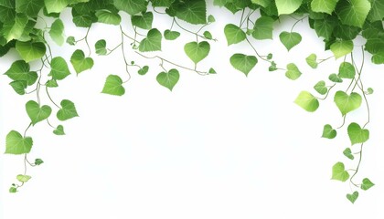 Fresh Green Leaves Border Design