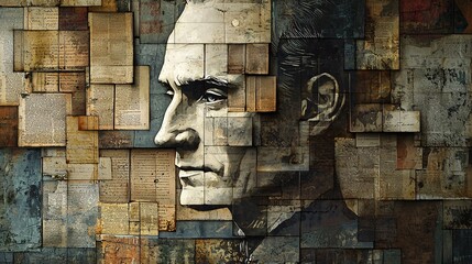 A visual journey showcasing influential authors alongside iconic texts and artifacts that illustrate the evolution of literature's diverse styles and philosophies.