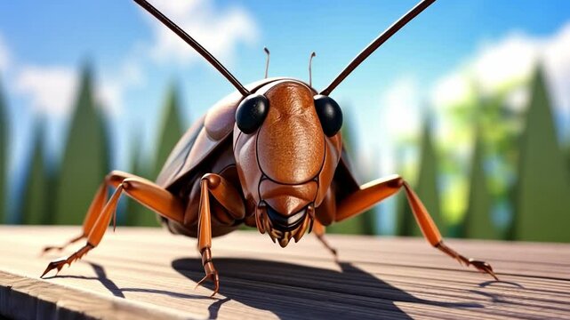 grasshopper on the ground