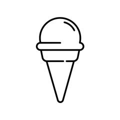 Sweet Simplicity: A minimalist illustration of a classic ice cream cone, ready to spark cravings.