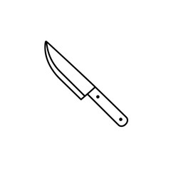 Knife Illustration: A simple, clean-lined illustration of a classic kitchen knife, perfect for various design applications.
