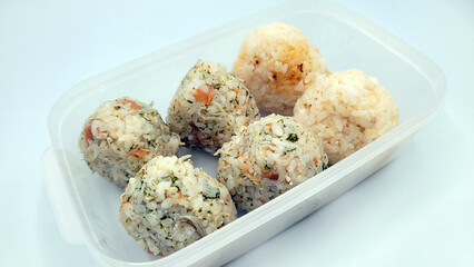 おむすびのお弁当・Rice ball lunch box・기저귀의 도시락