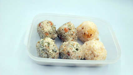 おむすびのお弁当・Rice ball lunch box・기저귀의 도시락