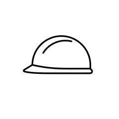 Protective Helmet: A simple yet effective depiction of a construction worker's protective helmet. Crafted with clean, modern lines, this minimalist illustration of safety and security.