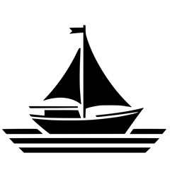 Silhouette of a sailing boat