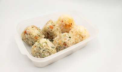 おむすびのお弁当・Rice ball lunch box・기저귀의 도시락
