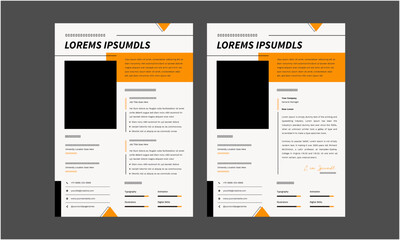 Resume CV. Modern resume template ats friendly. CV and cover letter template set for job seeker.