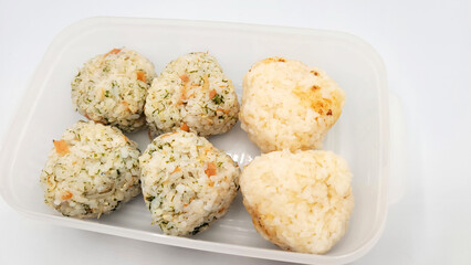 おむすびのお弁当・Rice ball lunch box・기저귀의 도시락