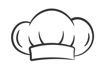 Illustration of chef cap in line style, vector eps10 illustration