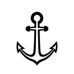 anchor icon on white background