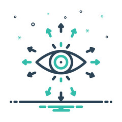 Obraz premium Mix icon for surveillance