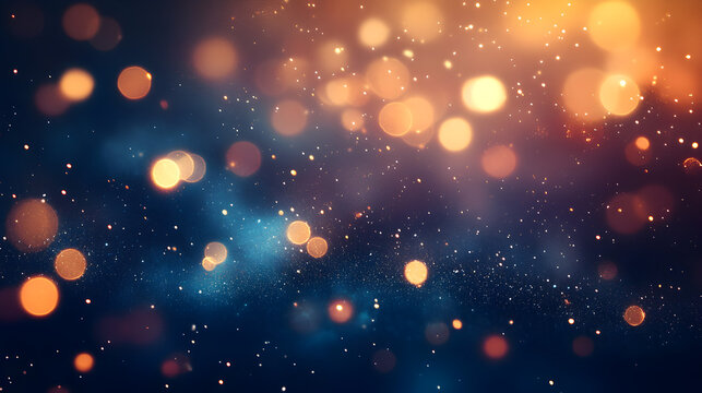 night sky filled with stars and a dreamy bokeh effect 