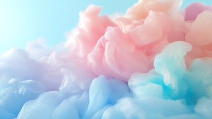 Fototapeta premium A soft, dreamy cloud of pastel pink and blue hues, creating a serene and whimsical atmosphere.