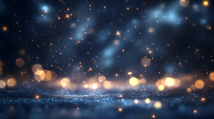 night sky filled with stars and a dreamy bokeh effect 