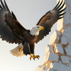 Obraz premium Phoenix 10 A majestic eagle in midflight wings spread