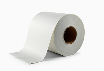Paper Towel Roll Isolated on Pure White: Professional Image for Product Presentation, Cleaning Supply Websites, and Household Product Retail - Get the Perfect Visual!

