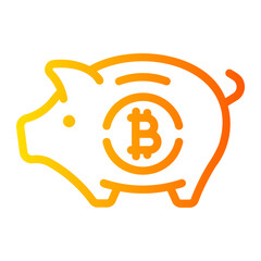 piggy bank Line Gradient Icon