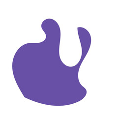 Green purple abstract shapes decoration 