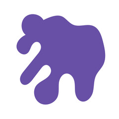 Green purple abstract shapes decoration 