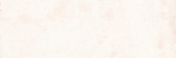 Old paper texture. Rough faded surface. Blank retro page. Empty place for text. Perfect for background and vintage style design. Wide panoramic light background texture.