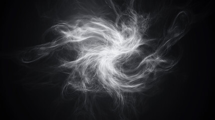 Obraz premium Ethereal Swirl: Abstract depiction of a celestial, swirling vortex, rendered in shades of gray against a dark backdrop, evoking a sense of mystery and cosmic energy.