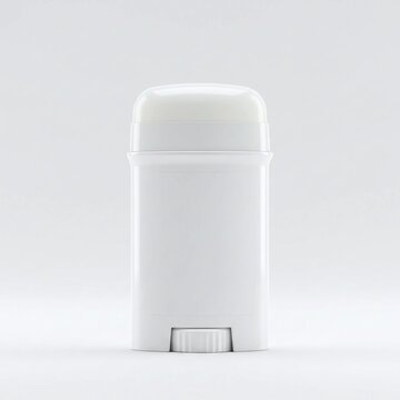 A white deodorant stick on a white background studio shot