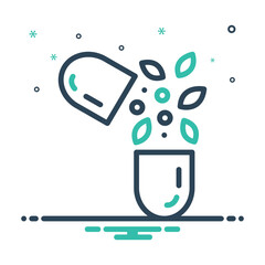 Mix icon for organic medicine