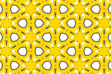 Symmetrical Abstract Pattern with Radiant Yellow Hues
