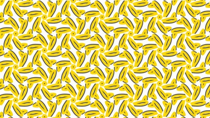 Symmetrical Abstract Pattern with Radiant Yellow Hues