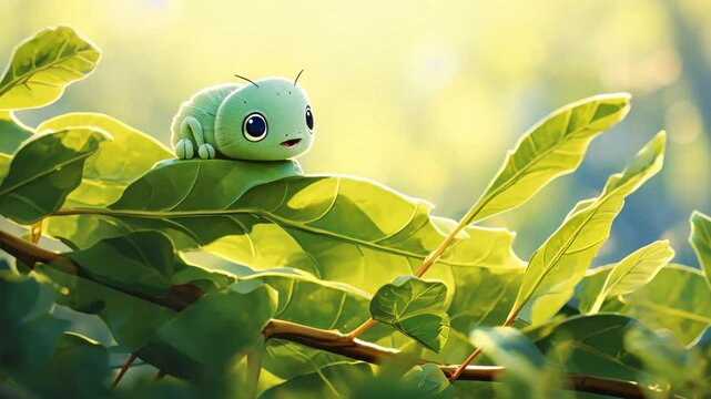 green frog on a leaf