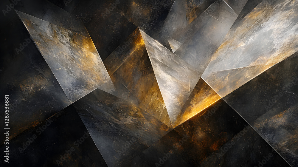 Poster abstract background featuring a blend of gold and silver colors creating a textured design