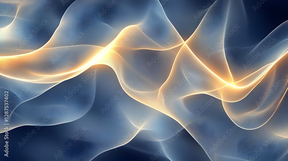 Poster abstract background featuring flowing waves and dynamic lines in various colors and patterns