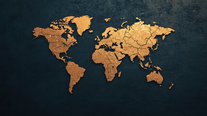 Global map visualization world digital art geographical representation aerial view cartography insights