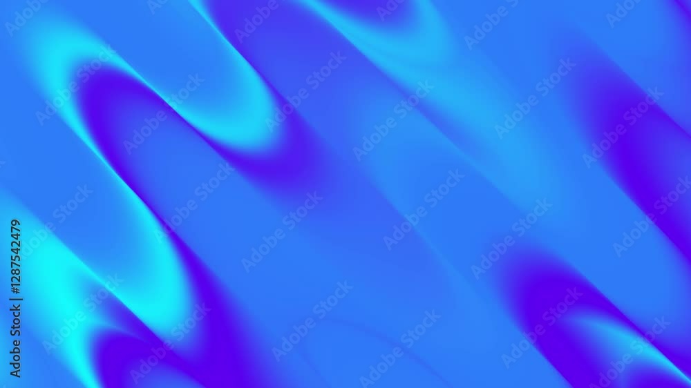 Poster gradient waves with flowing motion, abstract blue and purple background with dynamic movement