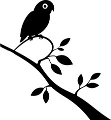 Parrot Silhouette Vector Art, Flying Parrot Silhouette Design, Parrot Bird Outline Vector, Tropical Parrot Silhouette Art, Parrot Silhouette Graphic, Jungle Parrot Vector Art, Minimalist Parrot Silhou