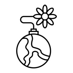 earth like bomb and flower