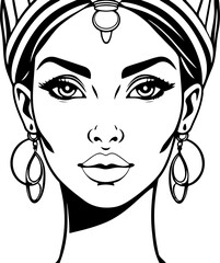 Egyptian goddess with outstretched wings, wearing a headdress