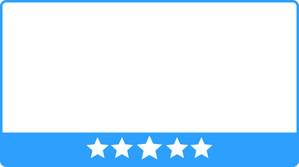 Testimonial text box with star rating