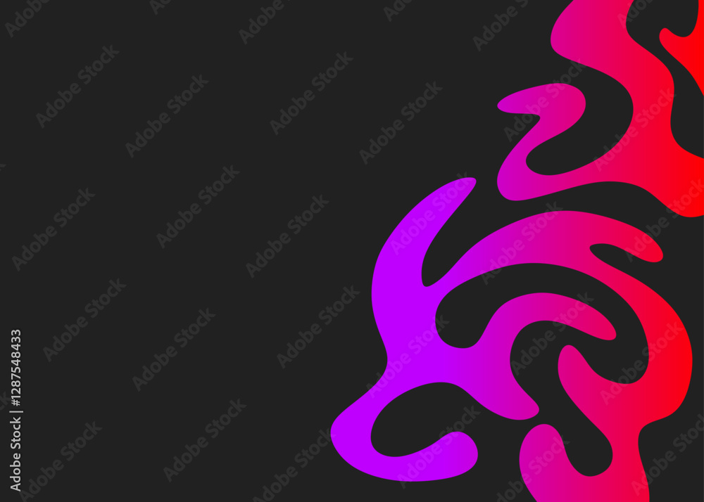 Poster abstract background with wavy line pattern and with some copy space area