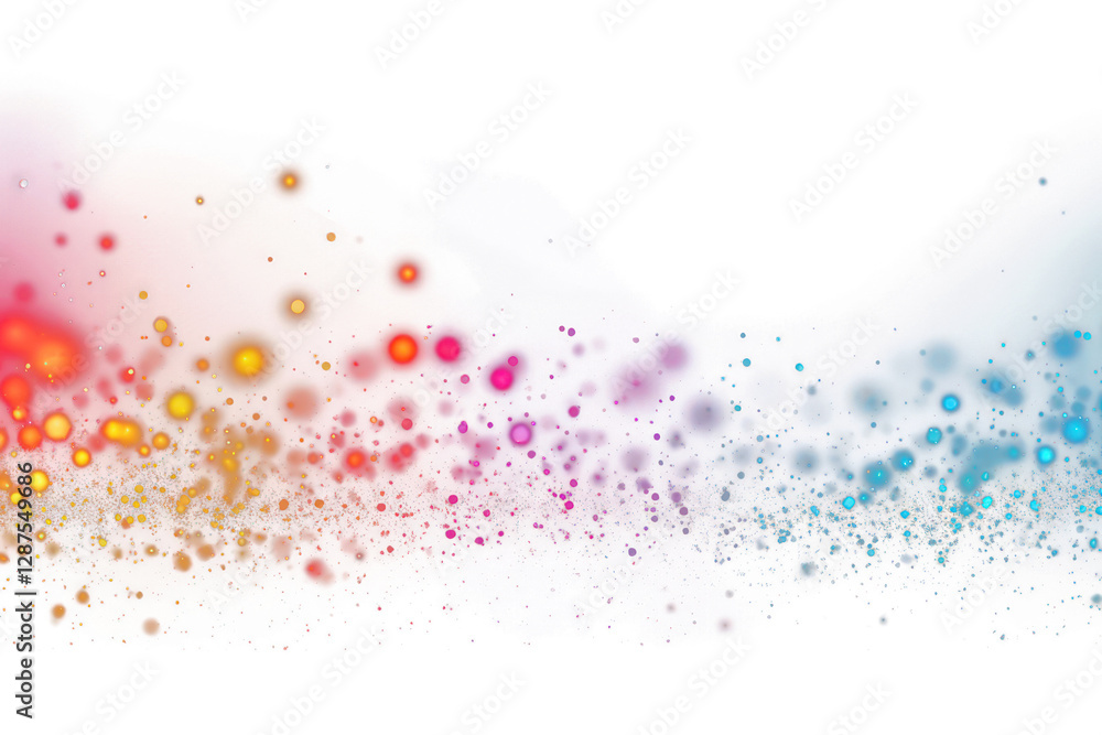 Poster png colorful particle border effect background particles effects.