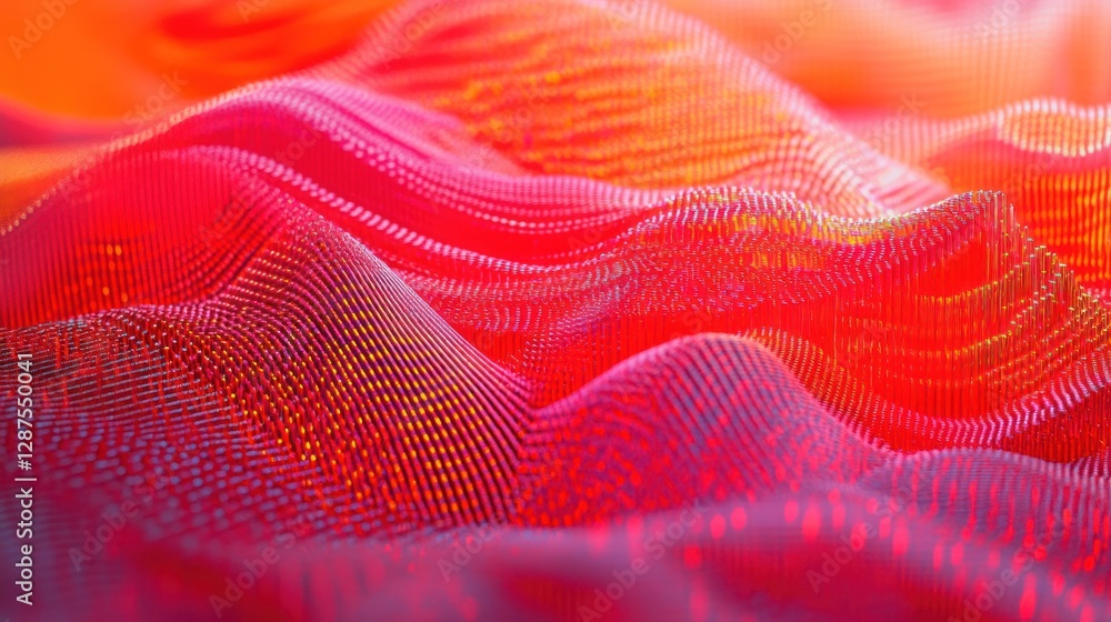 Poster abstract colorful waves creating a vibrant visual effect