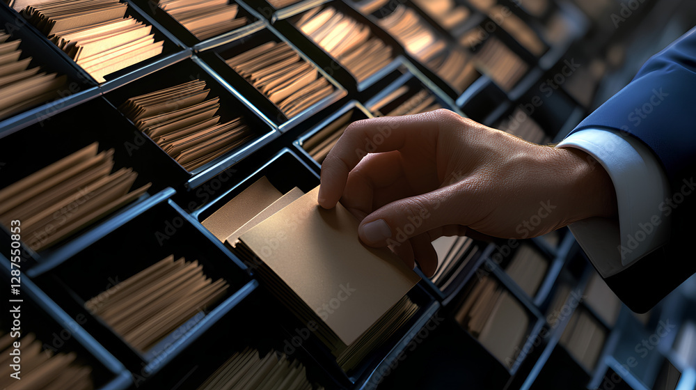 Poster business files and folders storing in document management system dms server