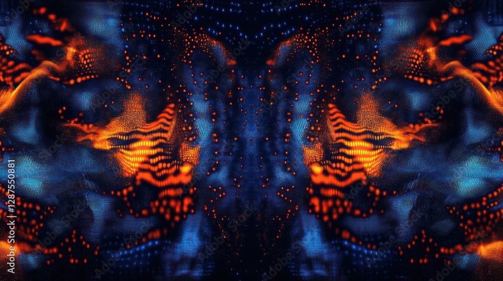 Poster abstract visualization of vibrant colors and patterns