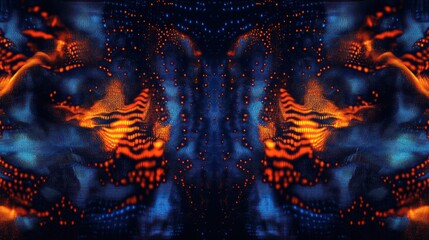 Abstract visualization of vibrant colors and patterns