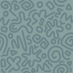 Seamless pattern of hand drawn doodles