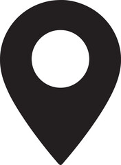 Location pin icon flat vector illustration design
