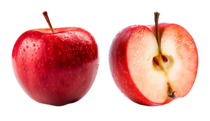 red apples isolated on white